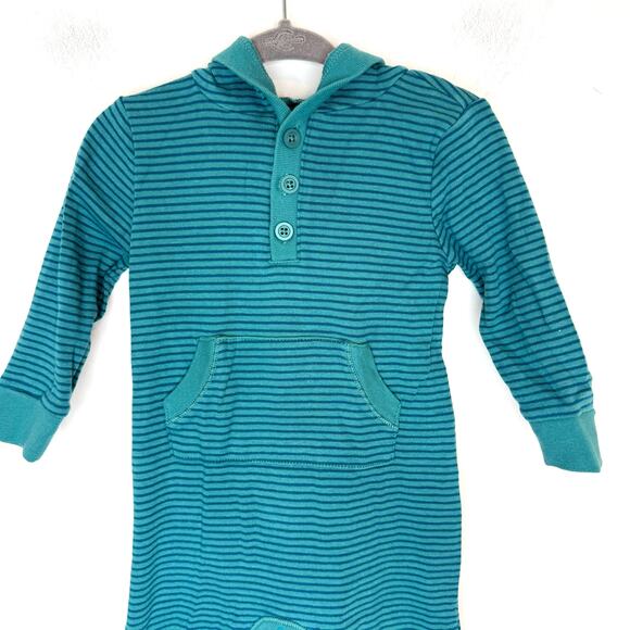 Old Navy Baby Long Sleeve Hooded One Piece Set Woodland Animals Size 6-12 Months - Picture 3 of 13